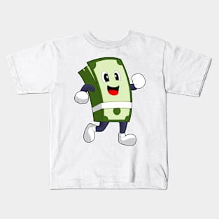 Banknote Runner Running Sports Kids T-Shirt